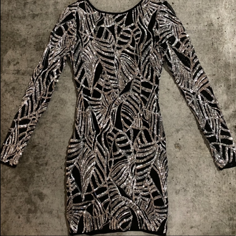 NYE Party Dress Mini with Sequin detail Size Small
